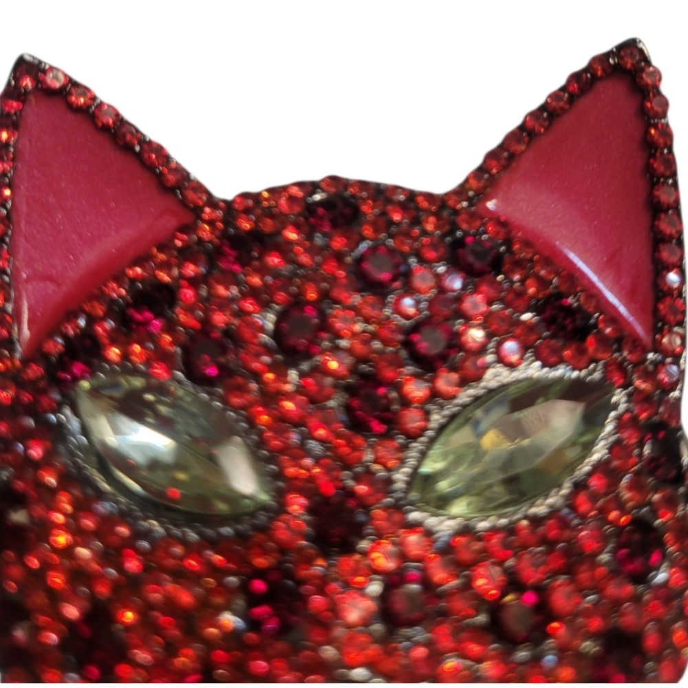 Whimsical Cat Mask Brooch - Picture 4 of 6